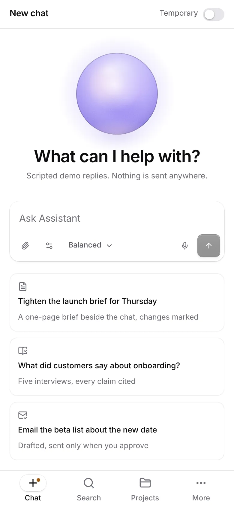 Chat on a phone