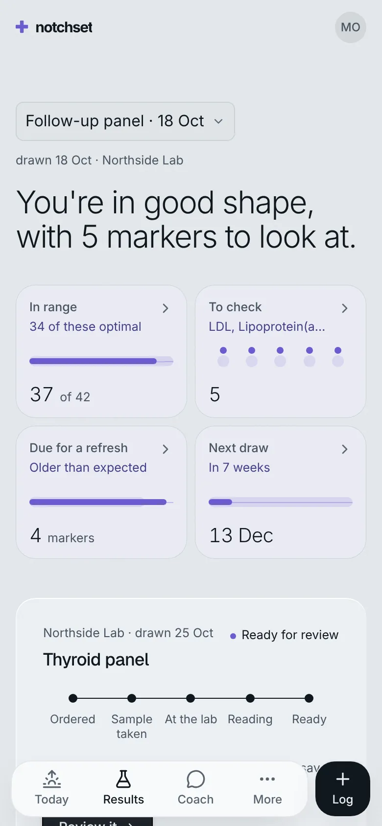 Results on a phone